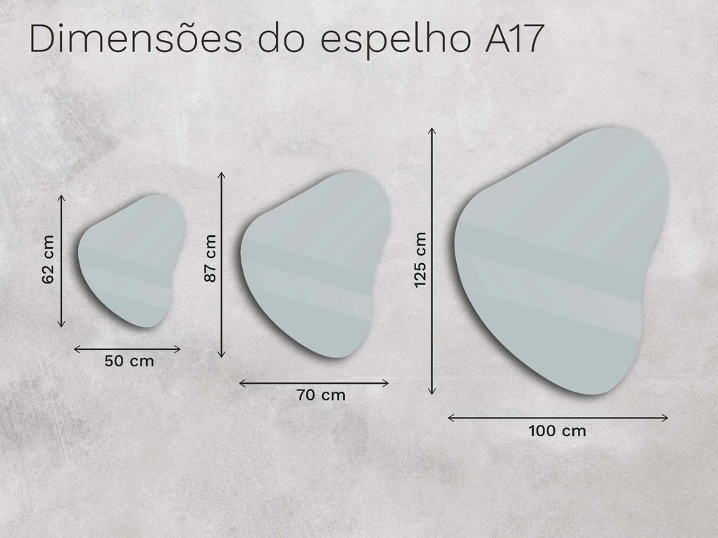 Espelho LED orgânico com iluminação A17