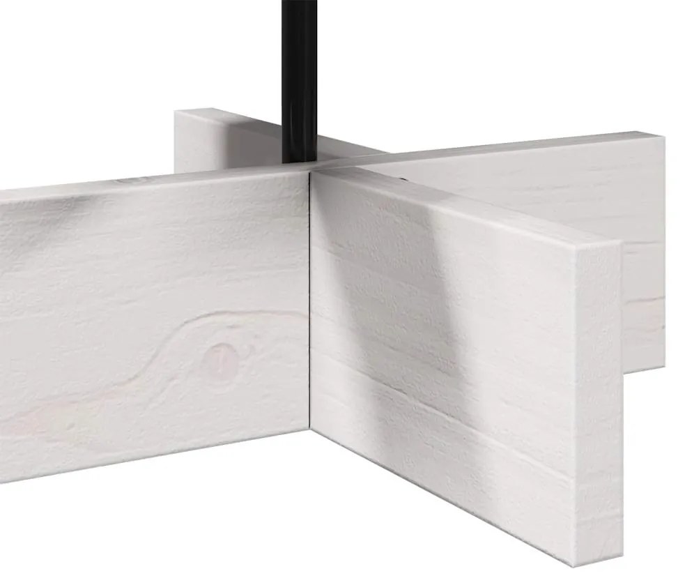Árvore Natal decorativa 60 cm madeira de pinho maciça branco