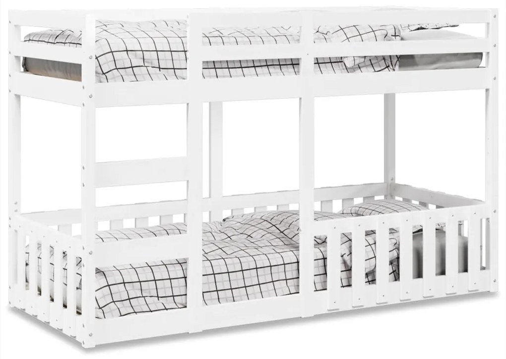 vidaXL Beliche 90x190 cm madeira de pinho maciça branco
