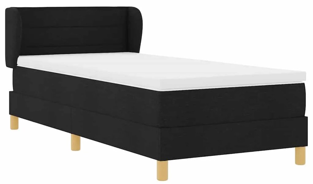 Cama Box Spring com Colchão vidaXL Preta 80x200 cm Tecido