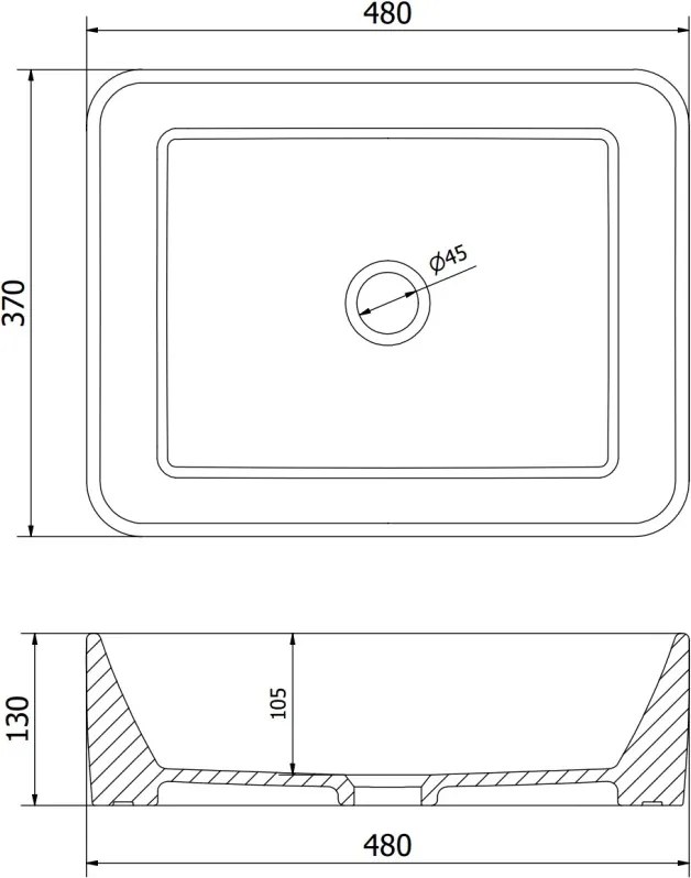 Mexen Catia lavatório de bancada 48 x 37 cm, branco - 21314800