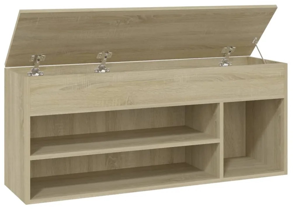 Banco sapateira 105x30x45 cm derivados madeira carvalho sonoma