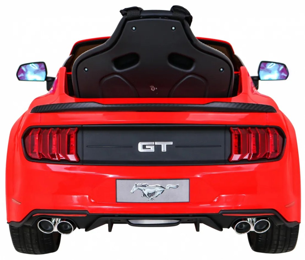 Carro elétrico para Crianças 12V Ford Mustang GT Rodas Eva, Assento de couro Vermelho