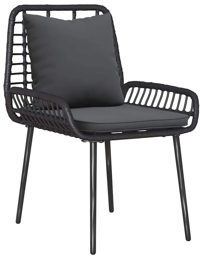 Conjunto de Jantar para Jardim 3 pcs Preto, Antracite