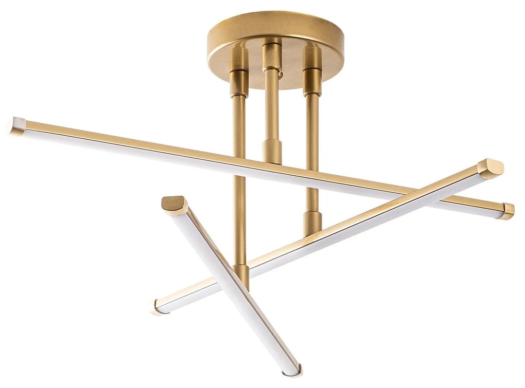 Chandelier Ledflower – Dourado – 51 cm x 26 cm x 51 cm