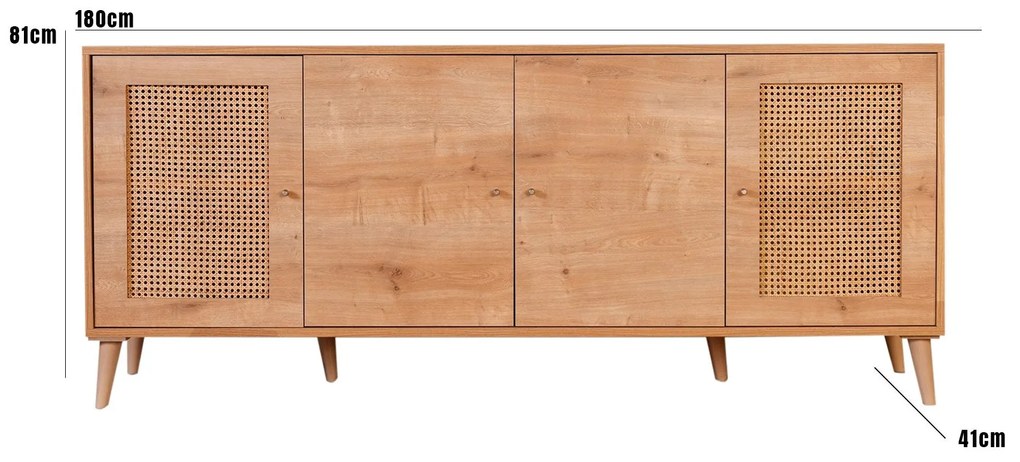 Console Hazeran – Oak – 180 x 81 x 41 cm