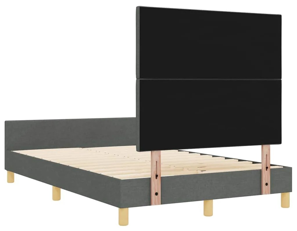 Estrutura de Cama de Tecido Cinza Escuro vidaXL 120x190 cm