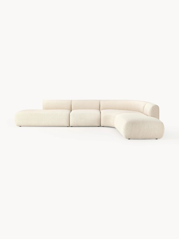 Sofá de canto modular XL em bouclé Sofia