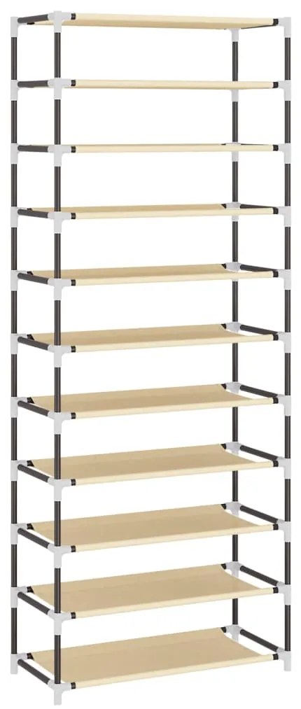Sapateira 60x30x166 cm tecido cor creme