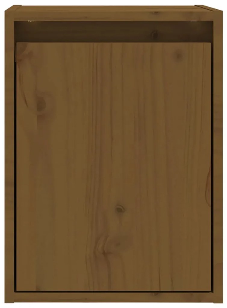 Armários de parede 2 pcs 30x30x40 cm pinho maciço castanho mel