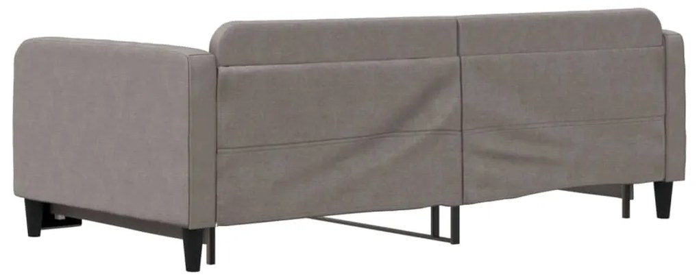 Sofá-cama com gavetão 100x200 cm tecido cinzento-acastanhado