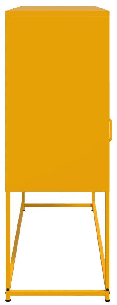 Aparador 100,5x39x107 cm aço amarelo mostarda
