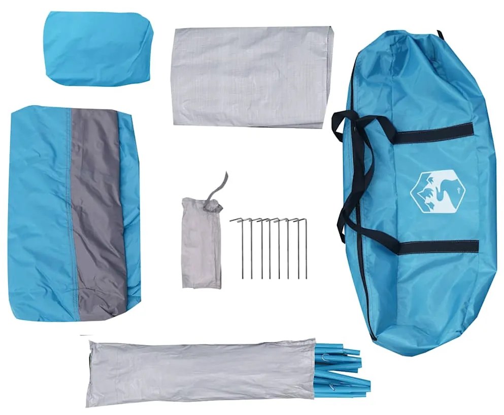 Tenda para sanita impermeável azul