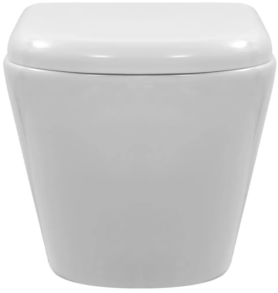 Sanita de pendurar na parede sem rebordo cerâmica branco