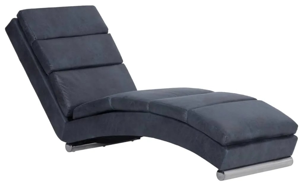 Chaise longue camurça artificial cinzento