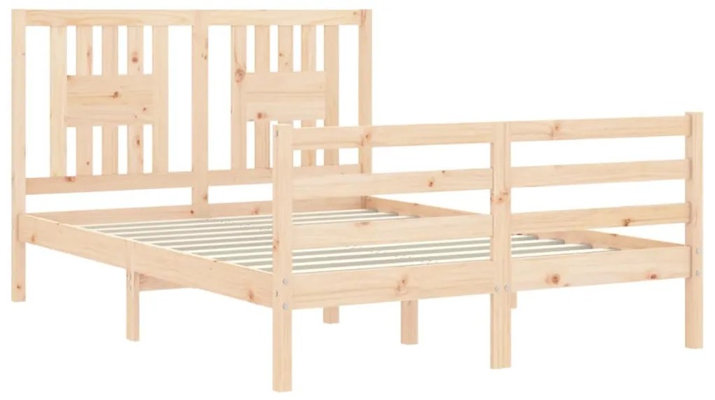 Estrutura de cama com cabeceira 120x200 cmmadeira maciça