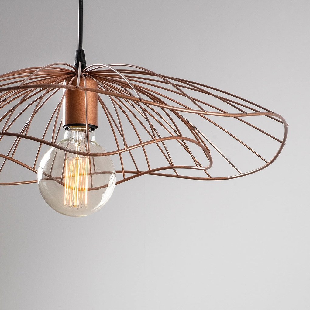Candeeiro Chandelier Tel – Cobre – 50 cm Diâmetro, 111 cm Altura