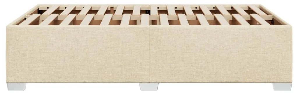Estrutura de cama sem colchão 120x200 cm tecido cor creme
