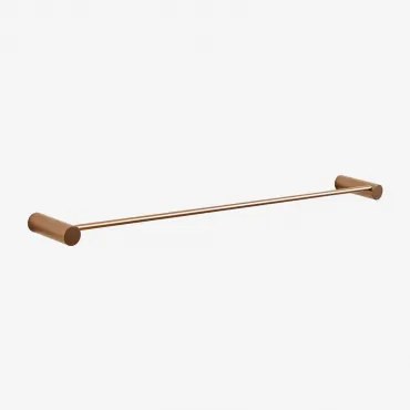 Toalheiro De Parede Com Barra ↔︎60 Cm Para Casa De Banho Em Aço Inoxidável Devon Ouro Rosa Escovado - Sklum