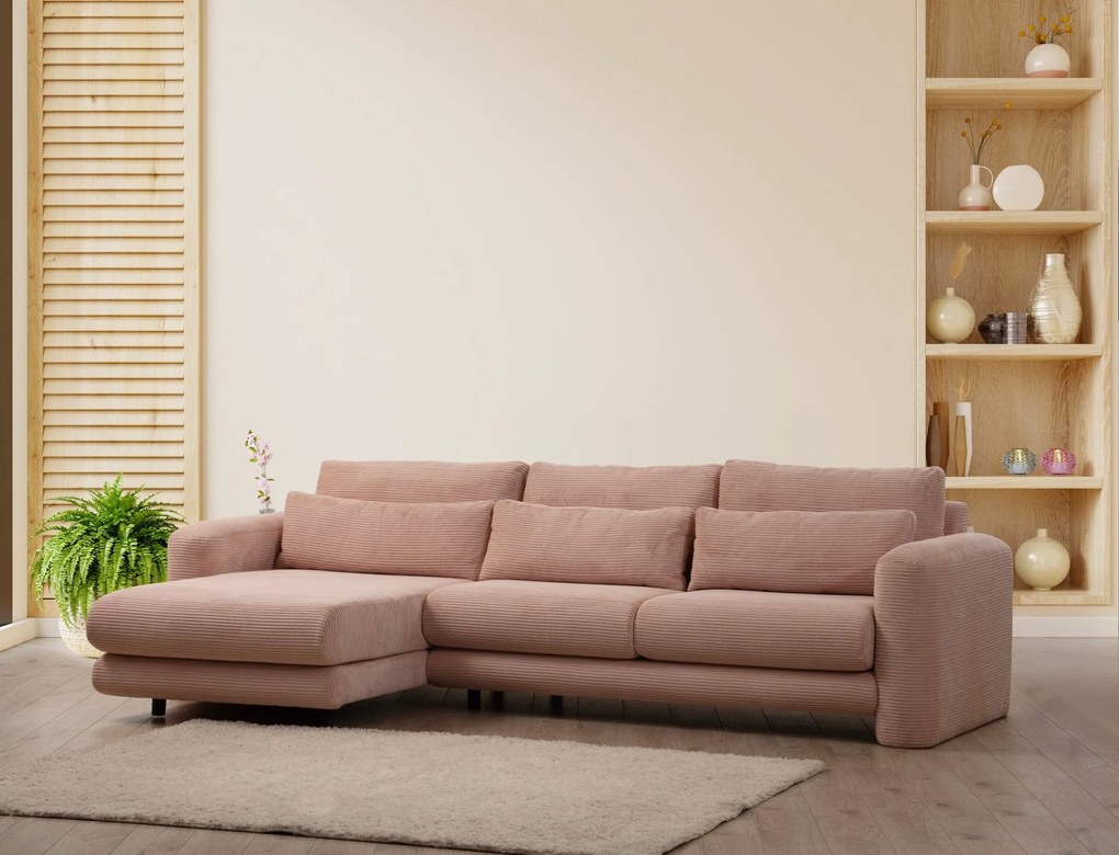 Sofá de Canto Lily – Rosa – 290 x 165 cm