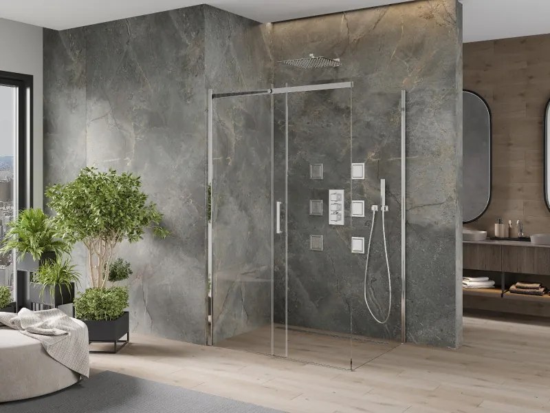 Mexen Omega cabine de duche de correr 120 x 90 cm, transparente, cromada - 825-120-090-01-00