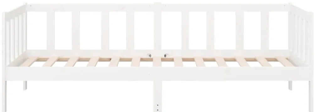 Sofá-cama sem colchão 80x200 cm madeira de pinho maciça branco