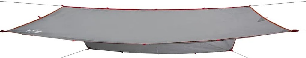 Lona de campismo 360x294 cm impermeável cinzento e laranja