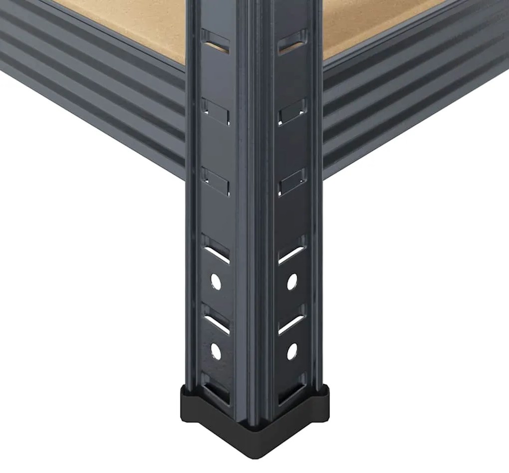 Prateleiras de armazenamento de 4 camadas 3 pcs aço antracite