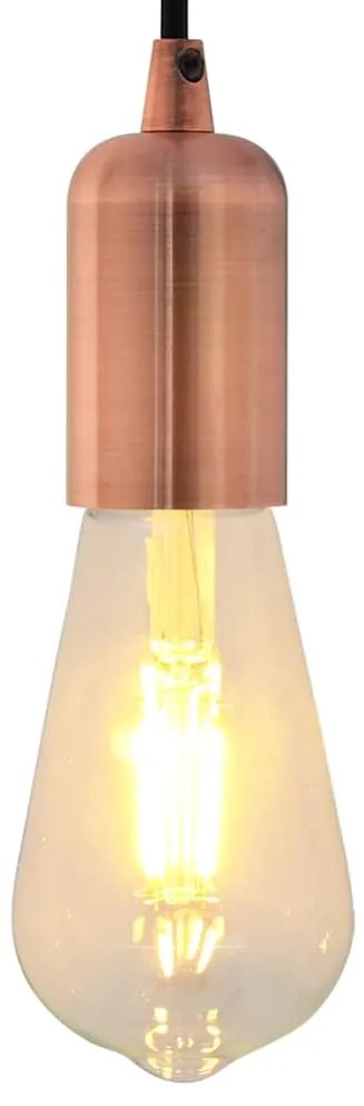 vidaXL Casquilhos de lâmpadas 2 pcs Bronze vermelho E27