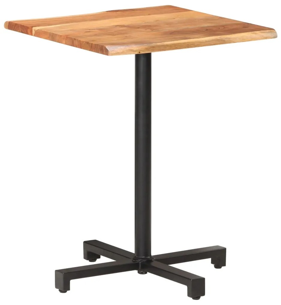 vidaXL Mesa de bistrô com arestas vivas 60x60x75 cm acácia maciça