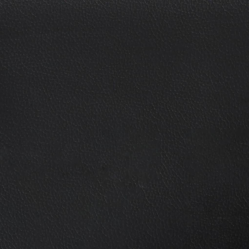 Cama com molas/colchão 90x190 cm couro artificial preto