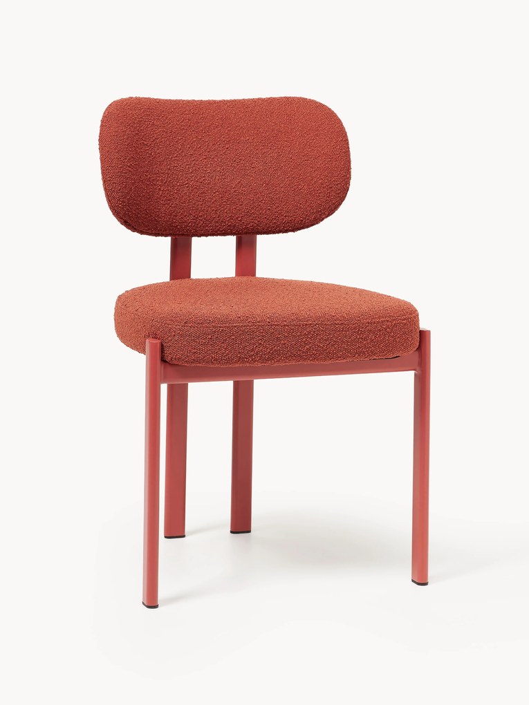 Cadeira de jantar estofada em bouclé Adrien