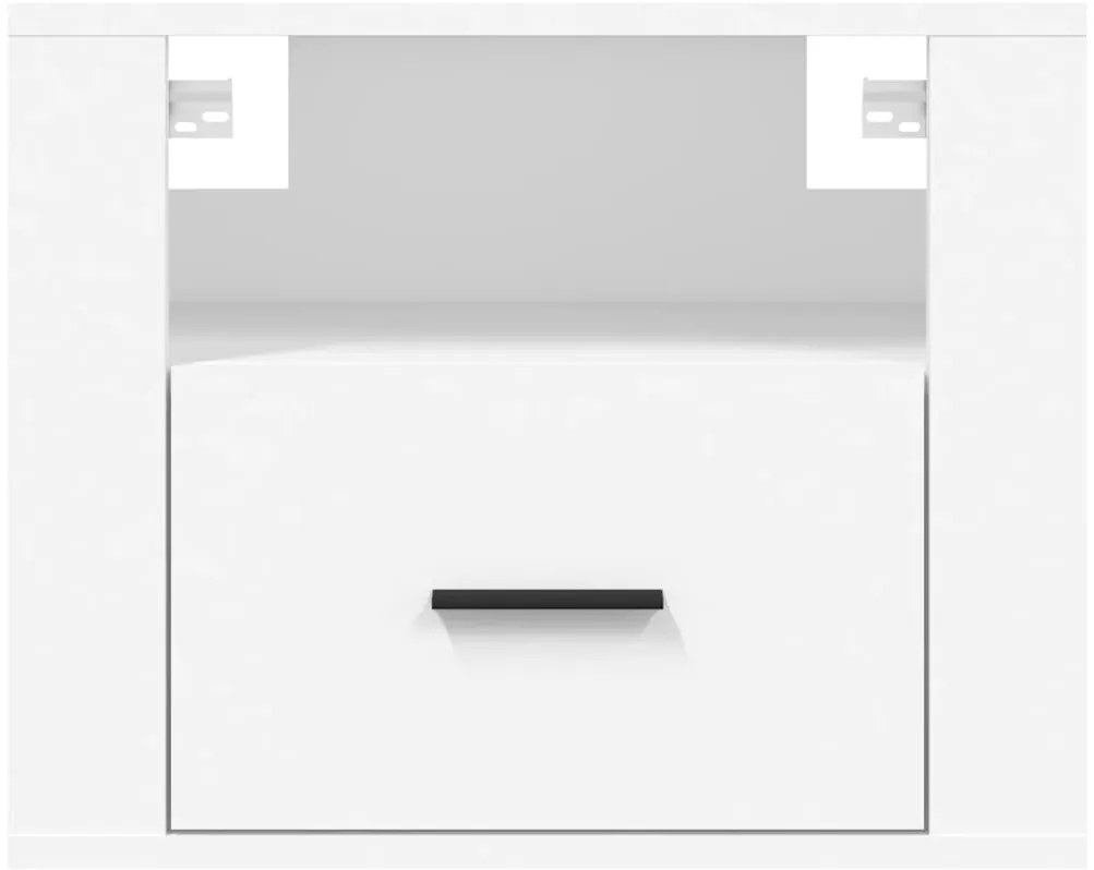 Mesas de cabeceira de parede 2 pcs 50x36x40 cm branco