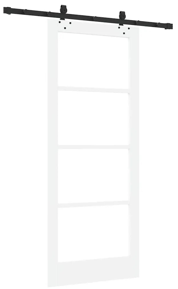 Porta Deslizante vidaXL com Conjunto de Hardware Branco 83x202 cm Made