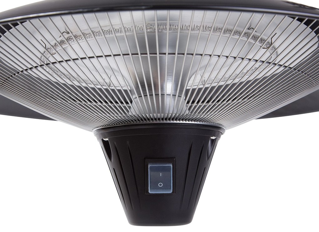 Aquecedor elétrico de teto para exterior preto KABA Beliani