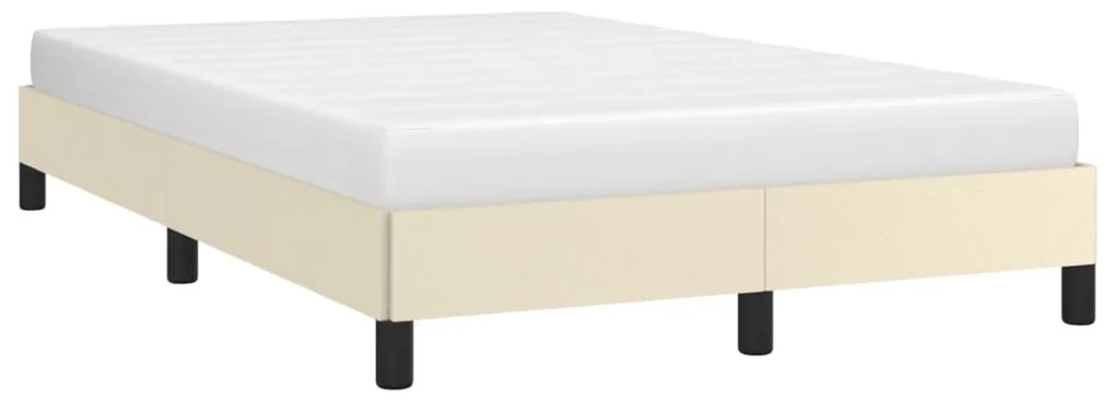 Estrutura de cama 120x200 cm couro artificial cor creme