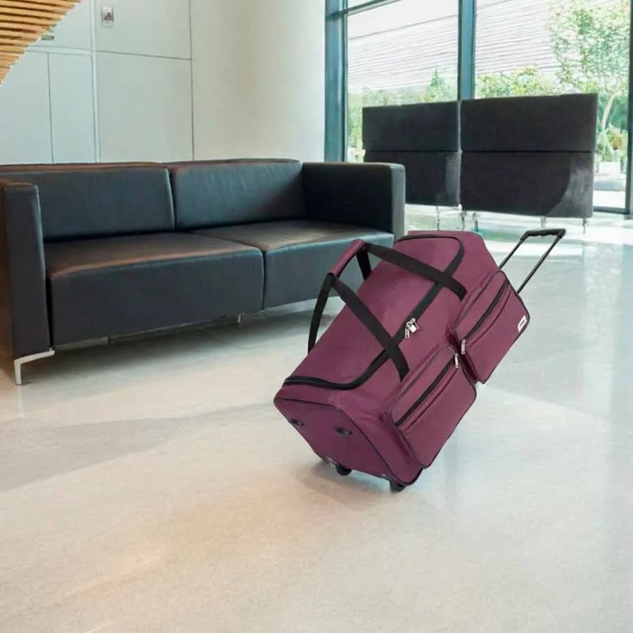 Saco de viagem com rodas 85L 70 x 36 x 34 cm Violeta