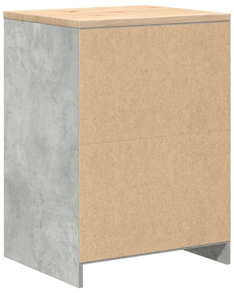 Armário de arrumação de garagem Betão Cinzento 60x51x85 cm