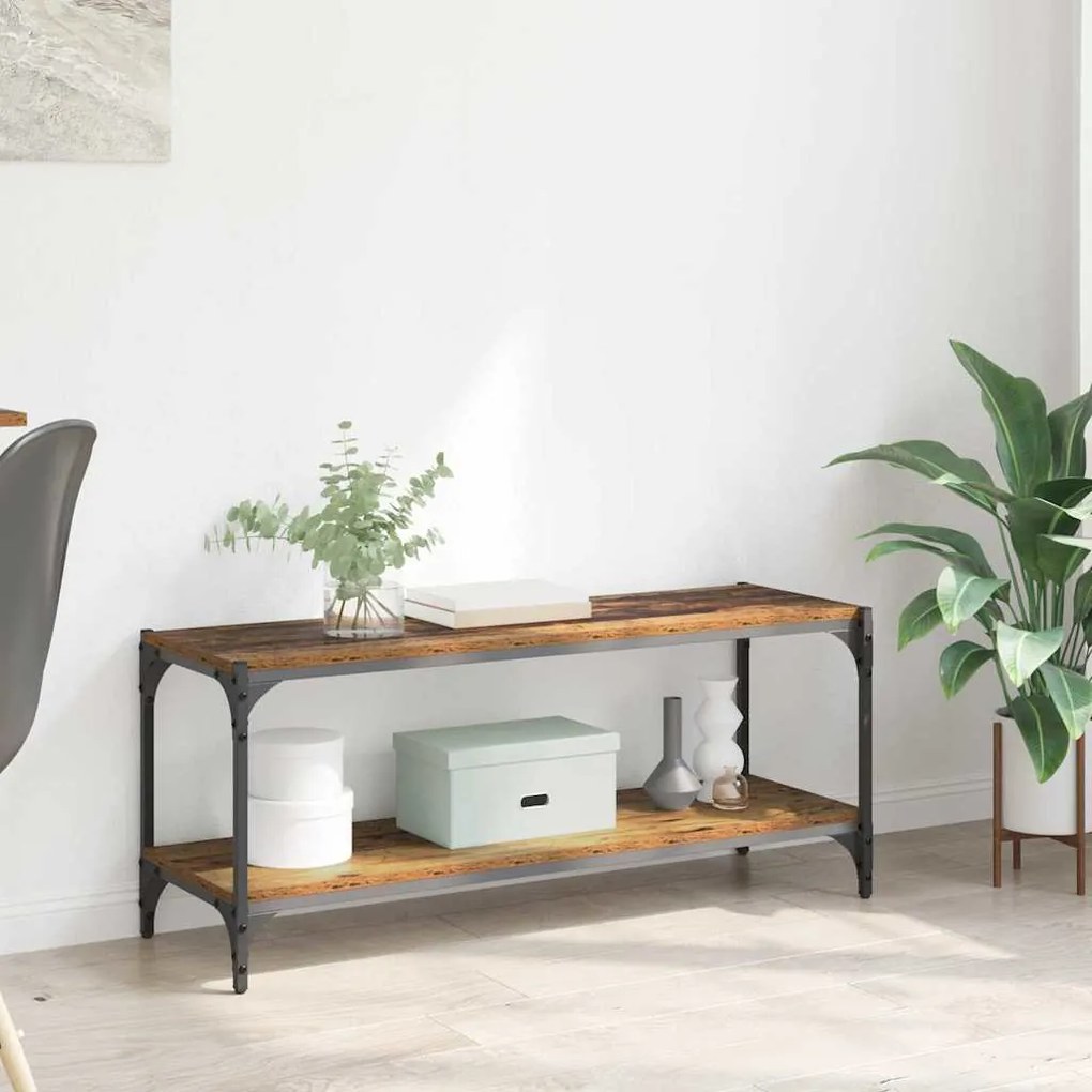 vidaXL Gabinete para TV Madeira Antiga 100x33x41cm