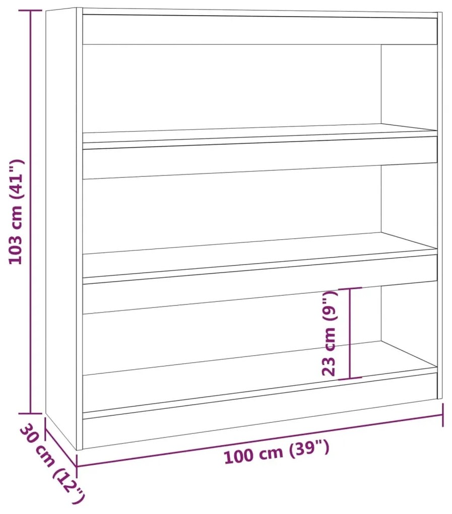 Estante/divisória 100x30x103 cm branco