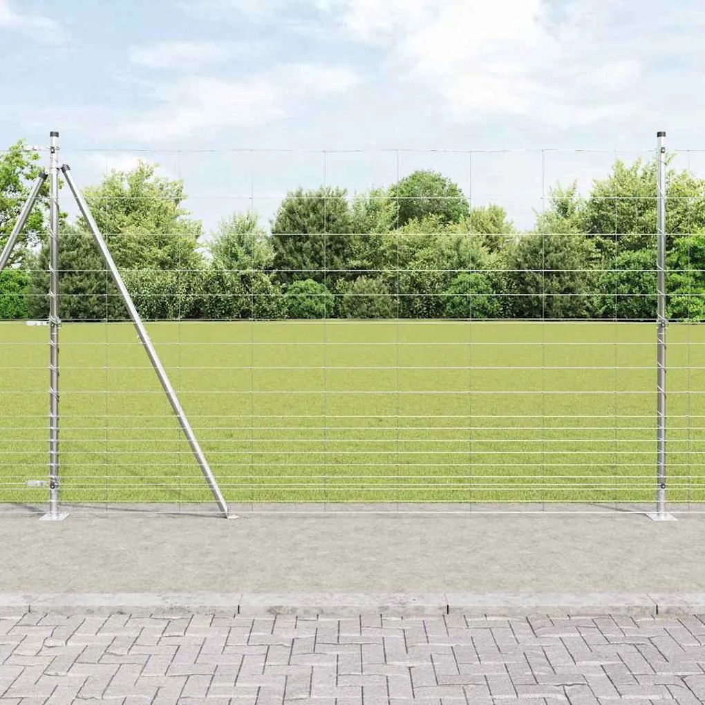 vidaXL Cerca de Campo 1,5 x 25 m em Aço Galvanizado