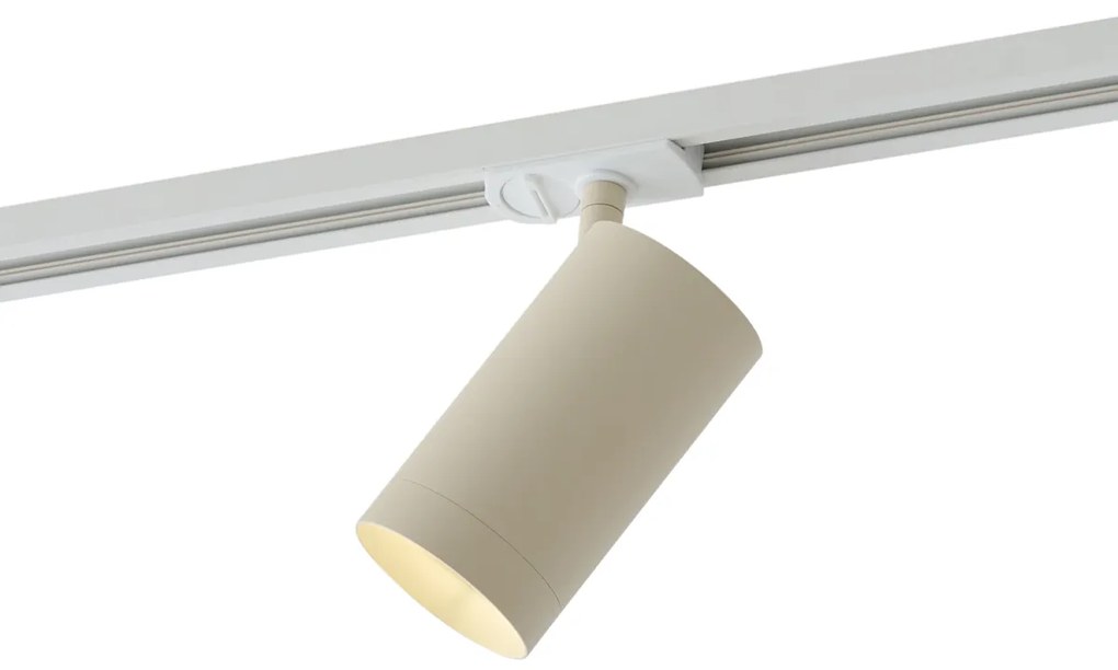 Foco moderno bege para sistema de calha monofásico GU10 70mm - Iconic Jeana Luxe Moderno