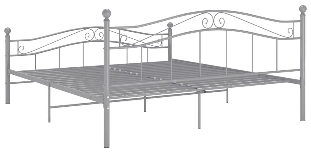 Estrutura de cama 180x200 cm metal cinzento