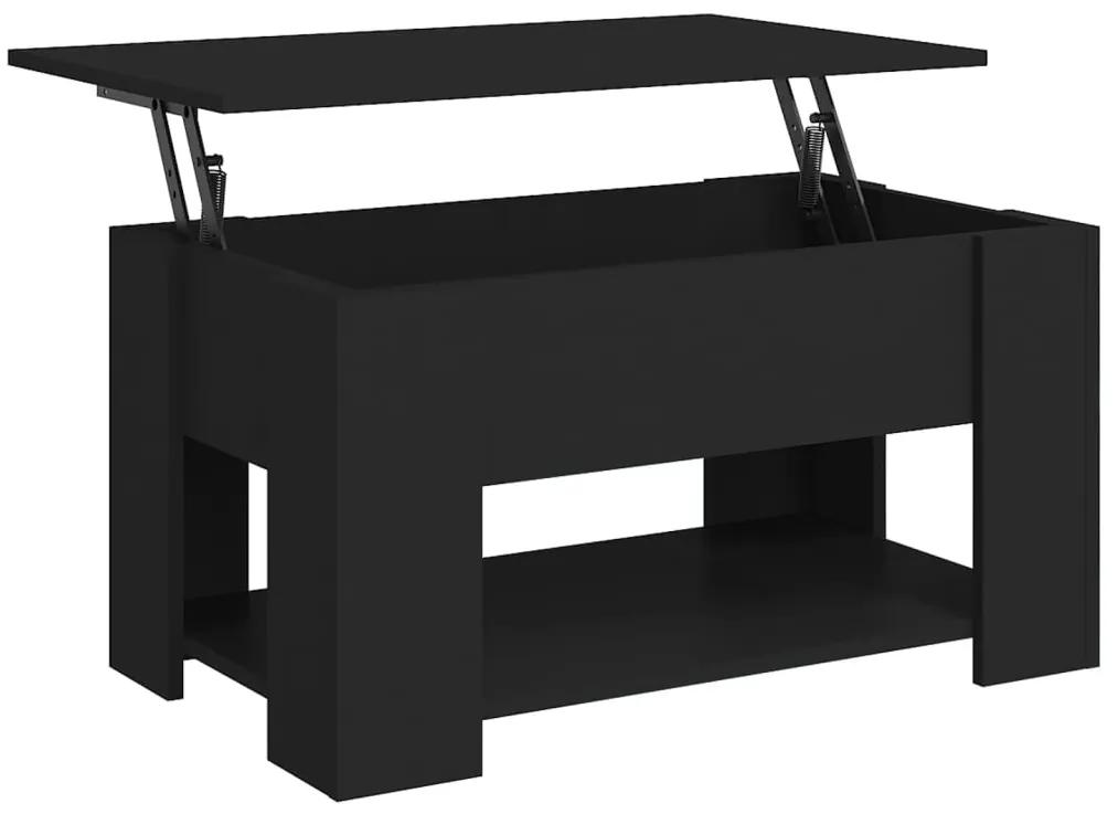 Mesa de centro 79x49x41 cm madeira processada preto