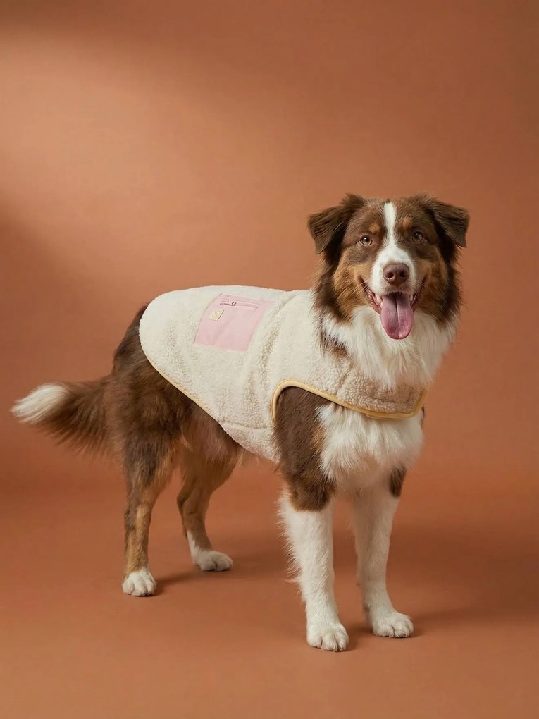 Casaco polar, para cão bege