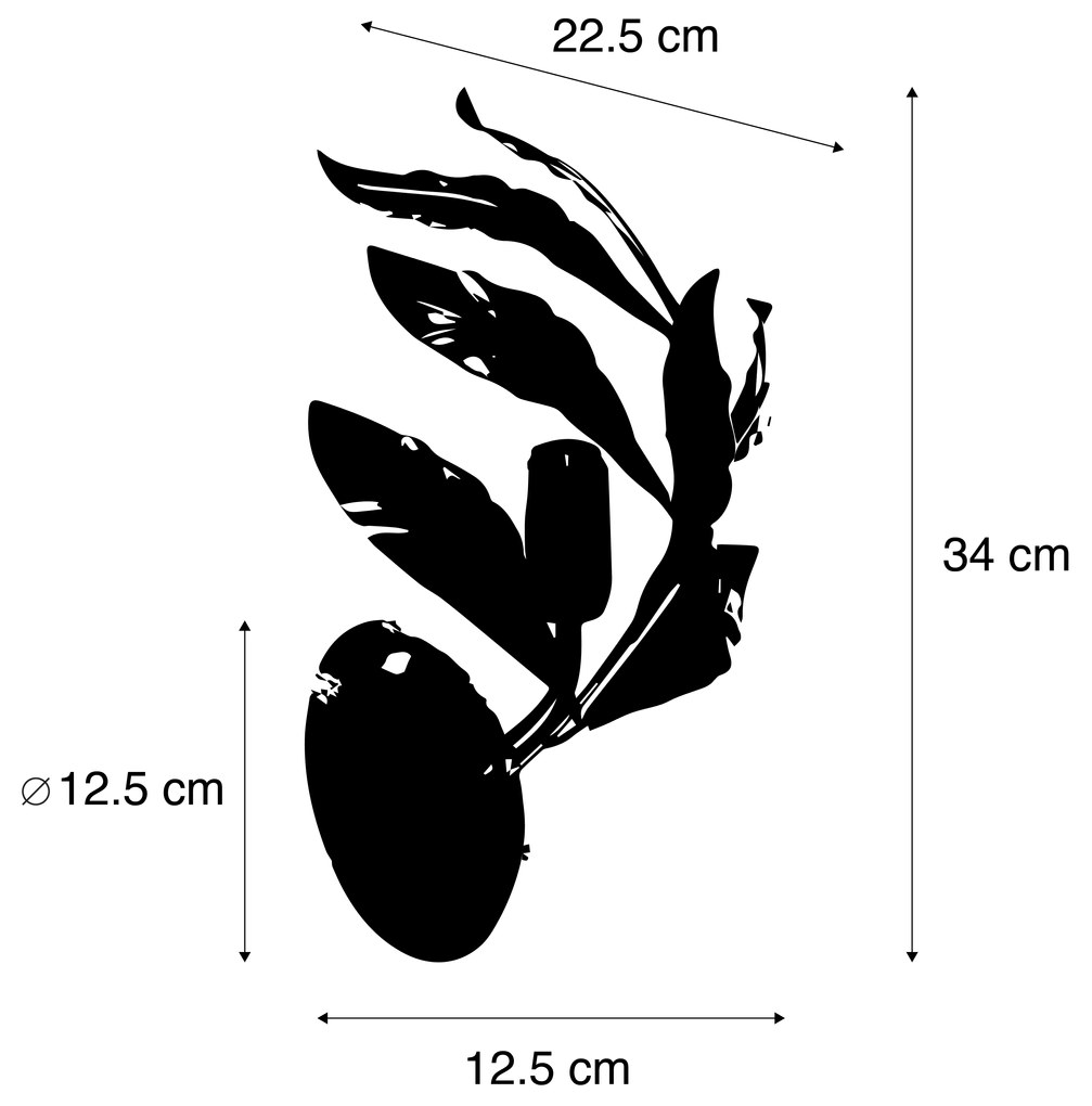 Candeeiro de parede vintage dourado antigo - Linden