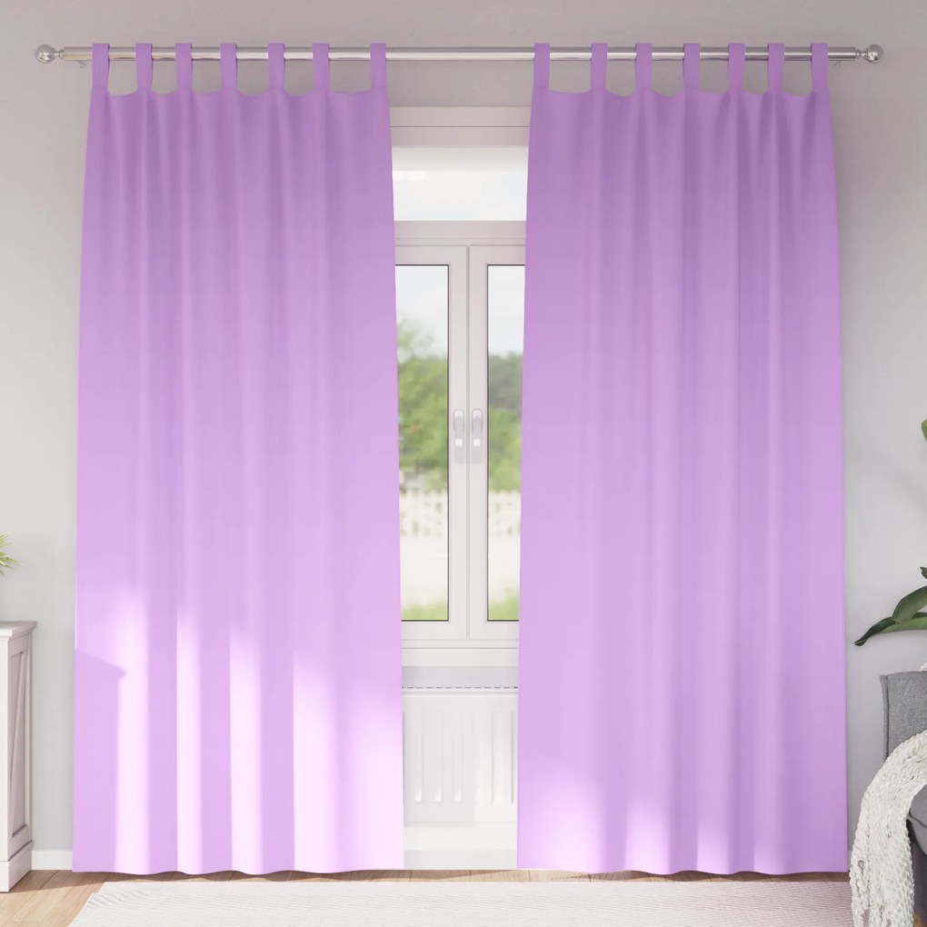 Cortinas opacas com cortinas 2 pcs Roxo 225 x 140 cm Poliéster
