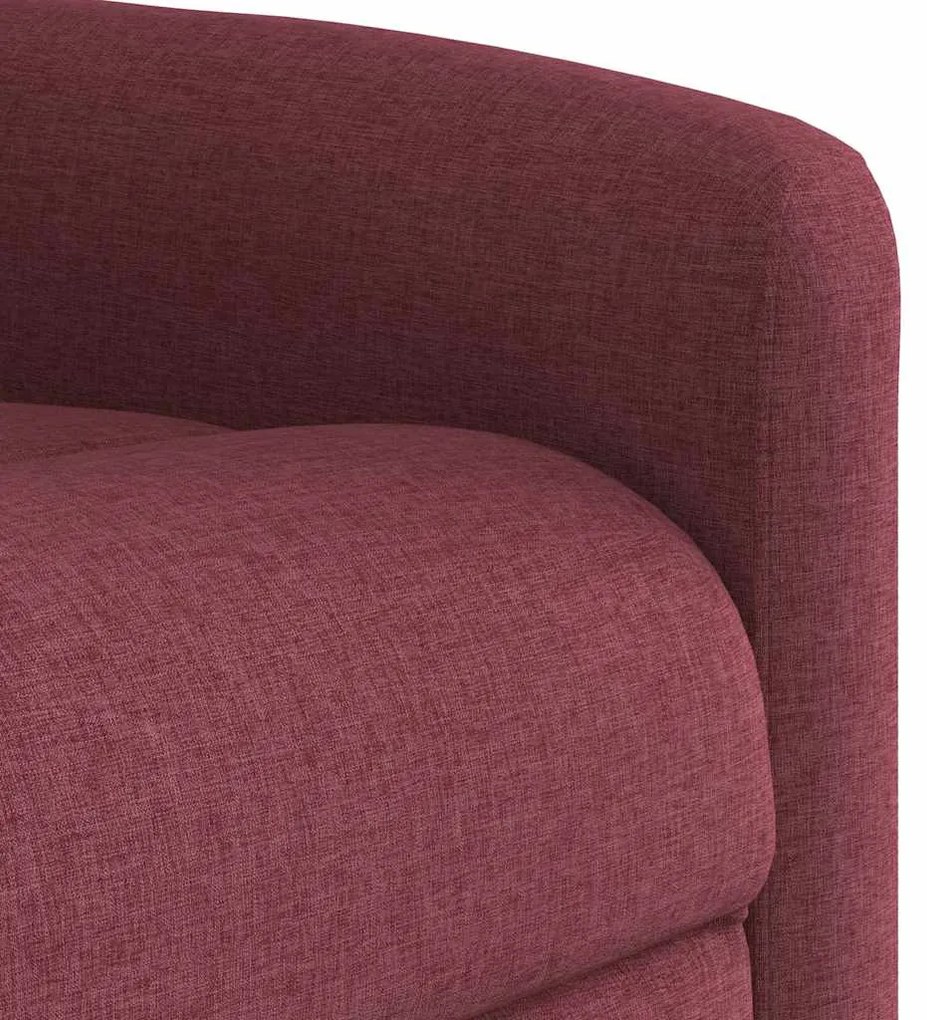 Poltrona de massagens reclin. elevatória tecido vermelho tinto
