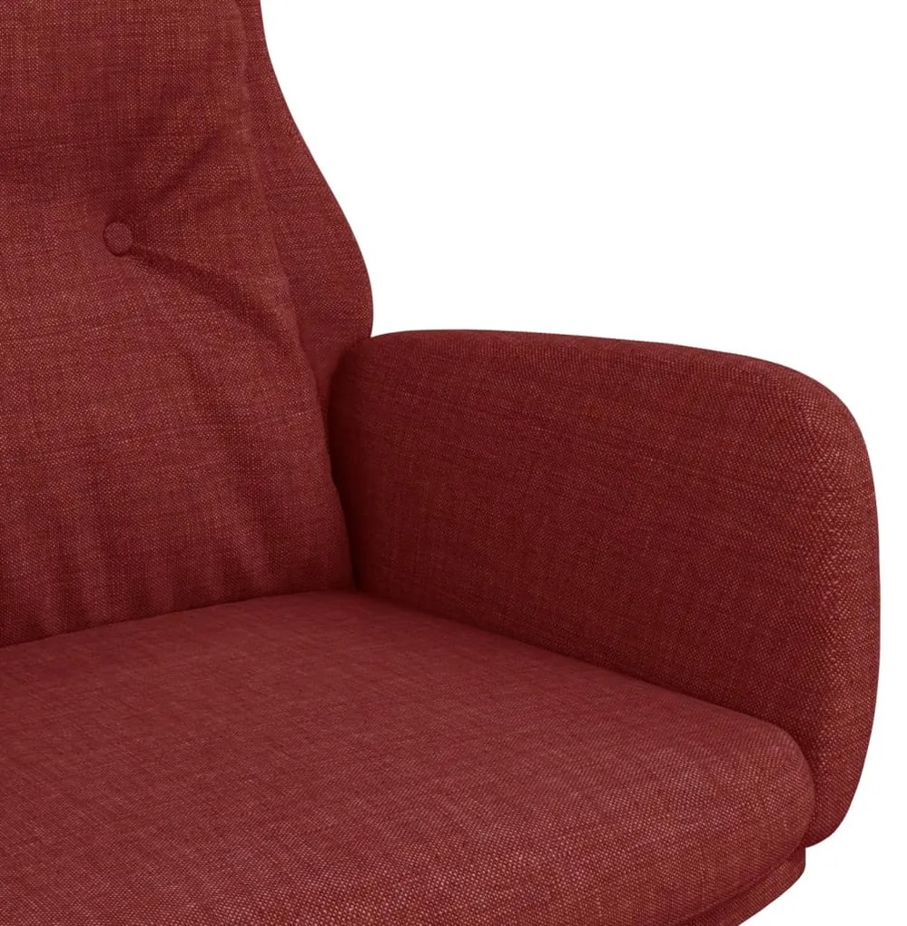 Poltrona Kai de Descanso em Tecido - Vermelho Tinto - Design Nórdico
