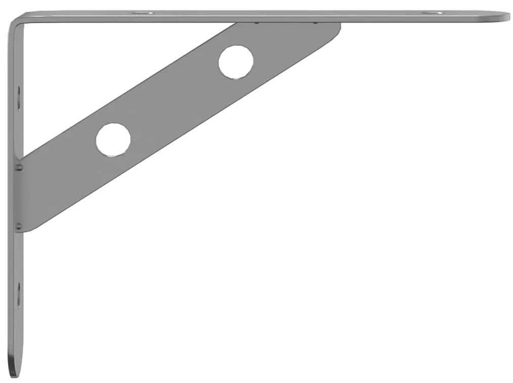 Suportes prateleira 4pcs 15x2,5x11,5 cm aço inoxidável prateado